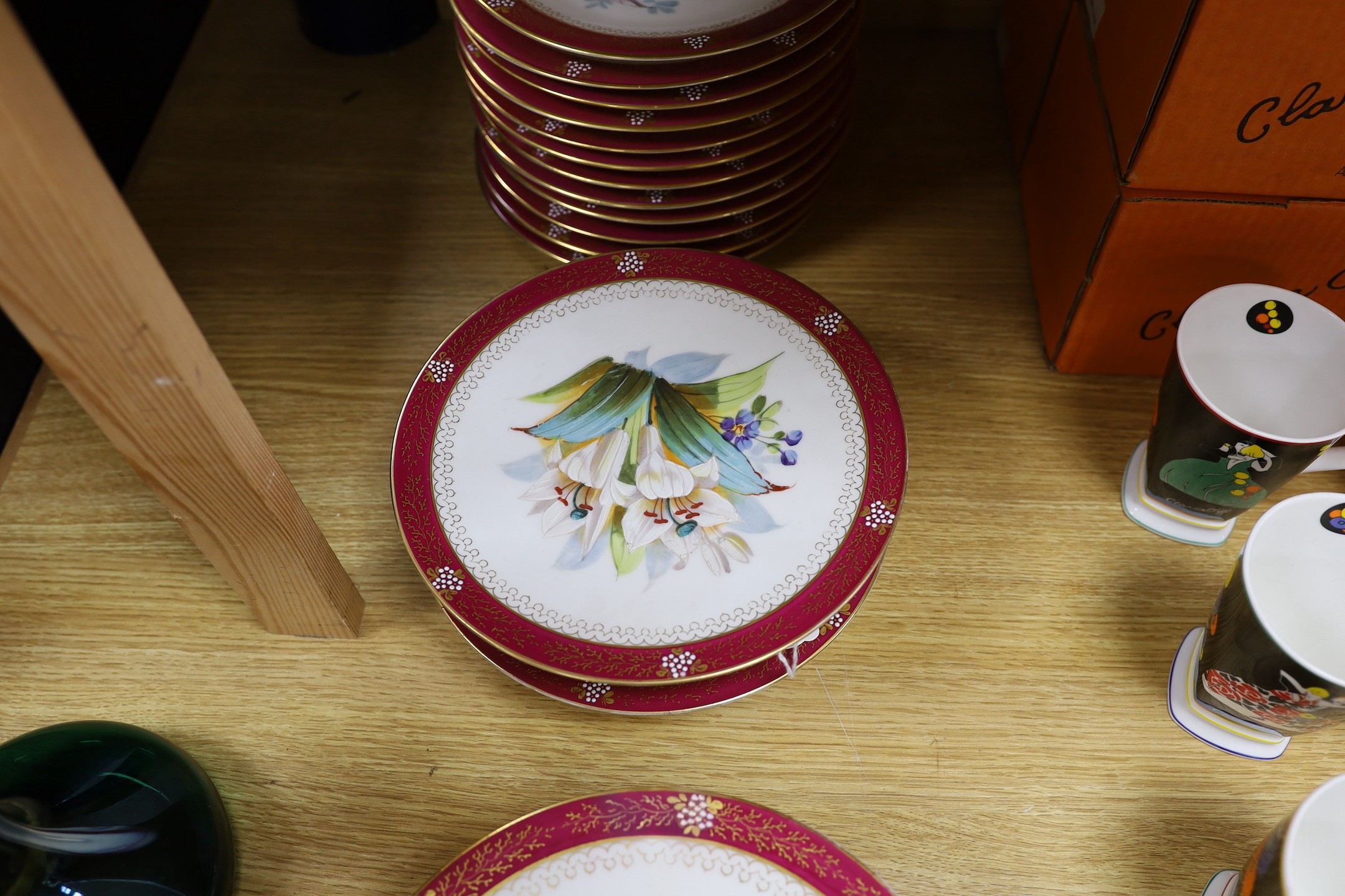 A late 19th Century French porcelain dessert service